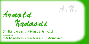 arnold nadasdi business card